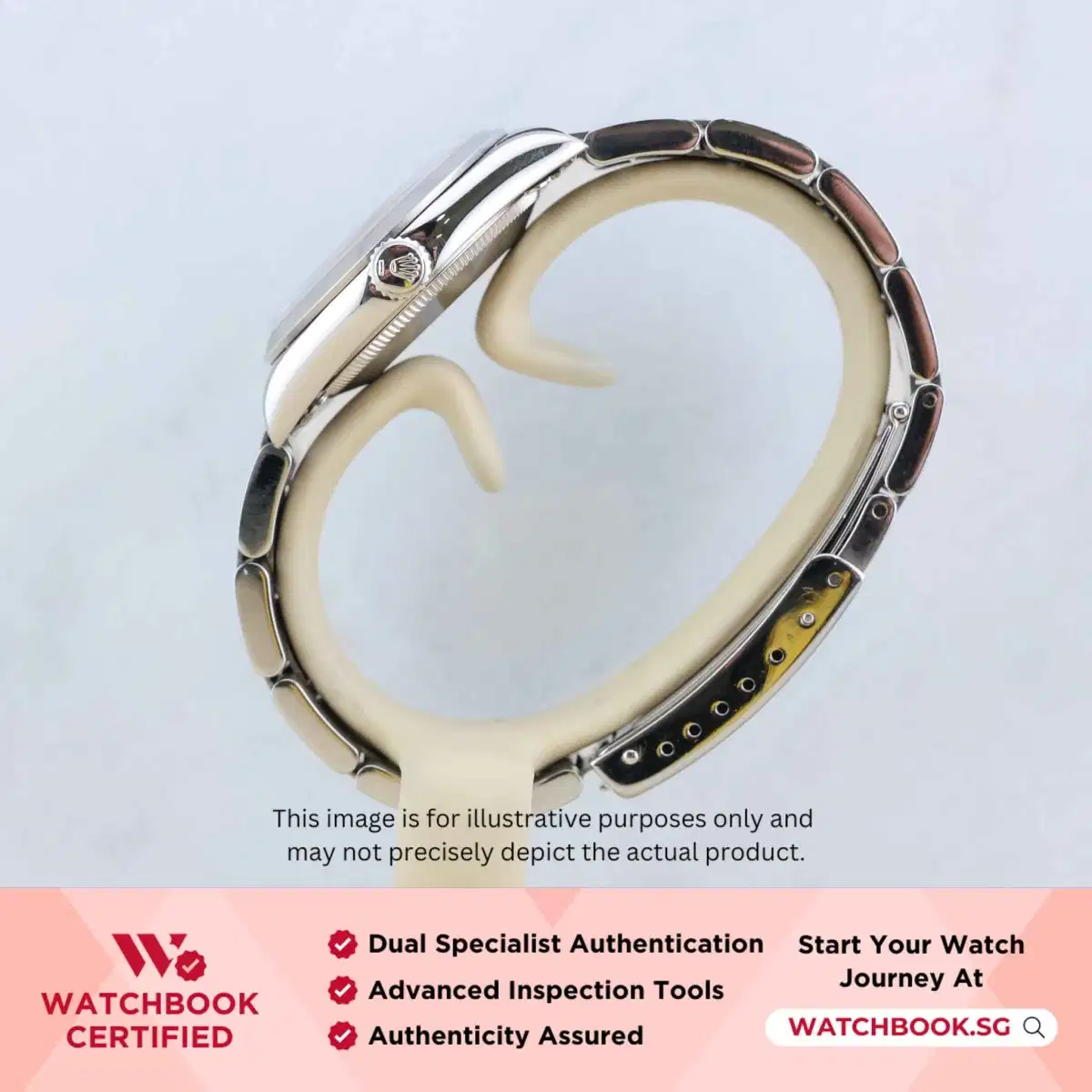 Rolex Oyster Perpetual 67480 Pink index w 3,6,9 Arabic Oyster thumbnail