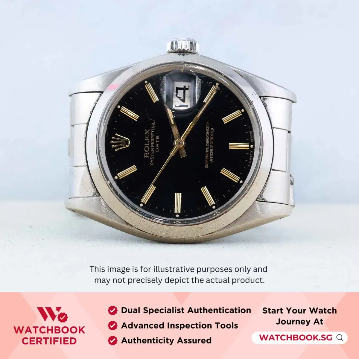 Rolex Oyster Perpetual Date 1500 Black Bracelet thumbnail