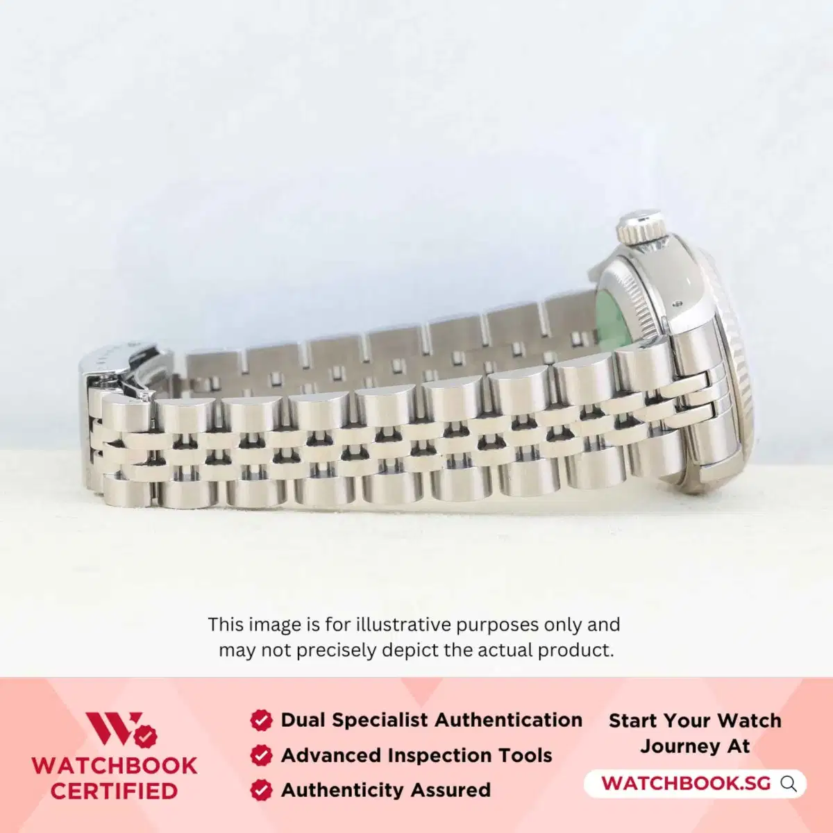 Rolex Datejust 69174 Silver w 10 Point Small Diamonds Jubilee thumbnail