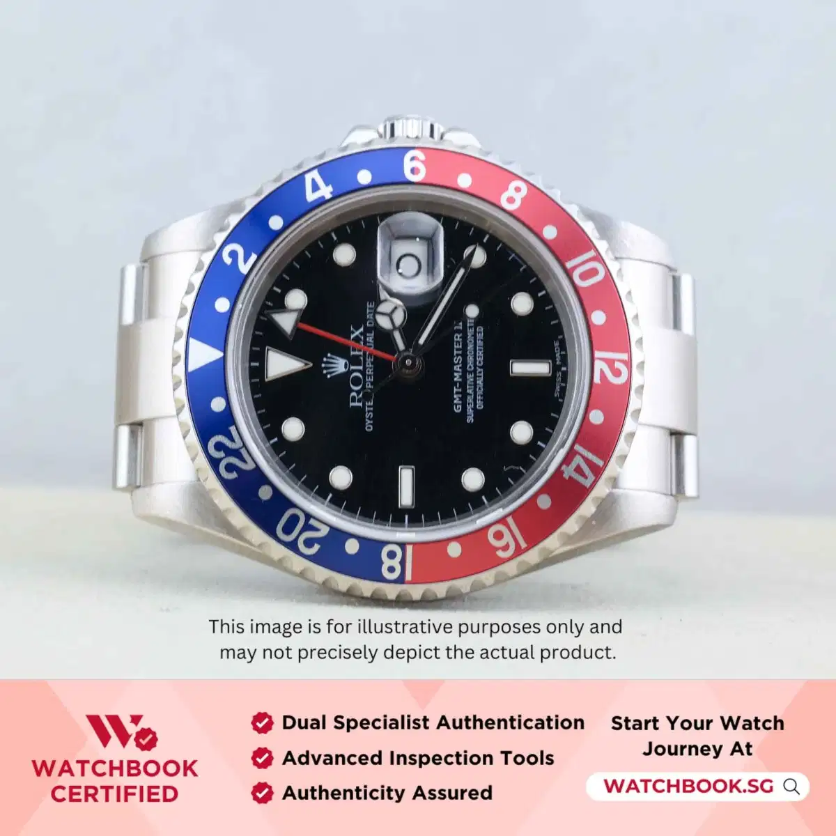 Rolex GMT Master II Pepsi 16710 Black Oyster thumbnail