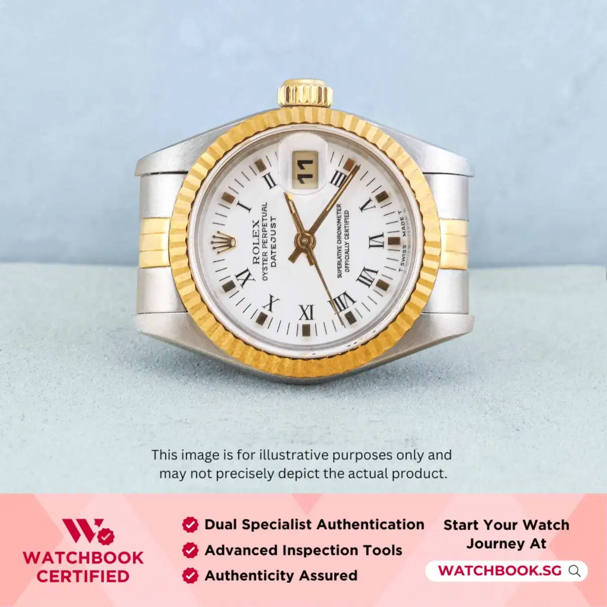 Rolex Datejust 69173 White Roman Jubilee thumbnail