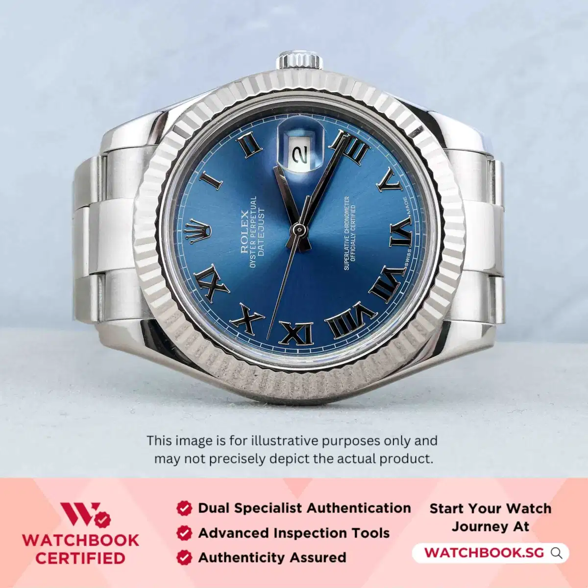 Rolex Datejust 116334 Blue Roman Oyster thumbnail