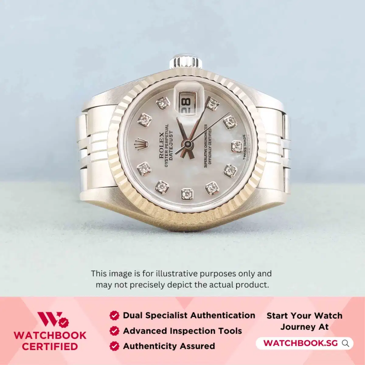 Rolex Datejust 79174 Mother of Pearl MOP w 10 Point Diamonds Jubilee thumbnail