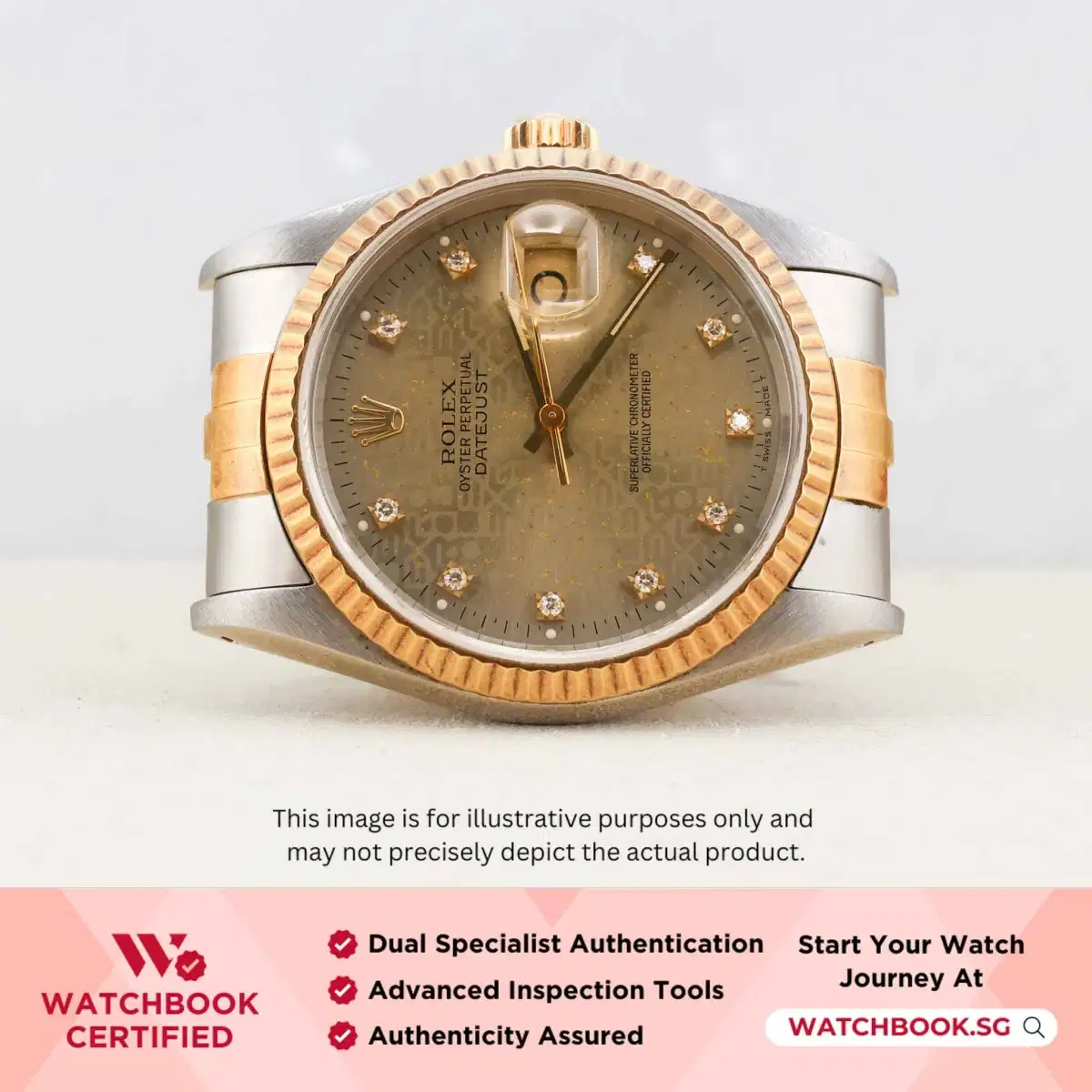 Rolex Datejust 16233 Rhodium 10 Point Diamond Jubilee thumbnail