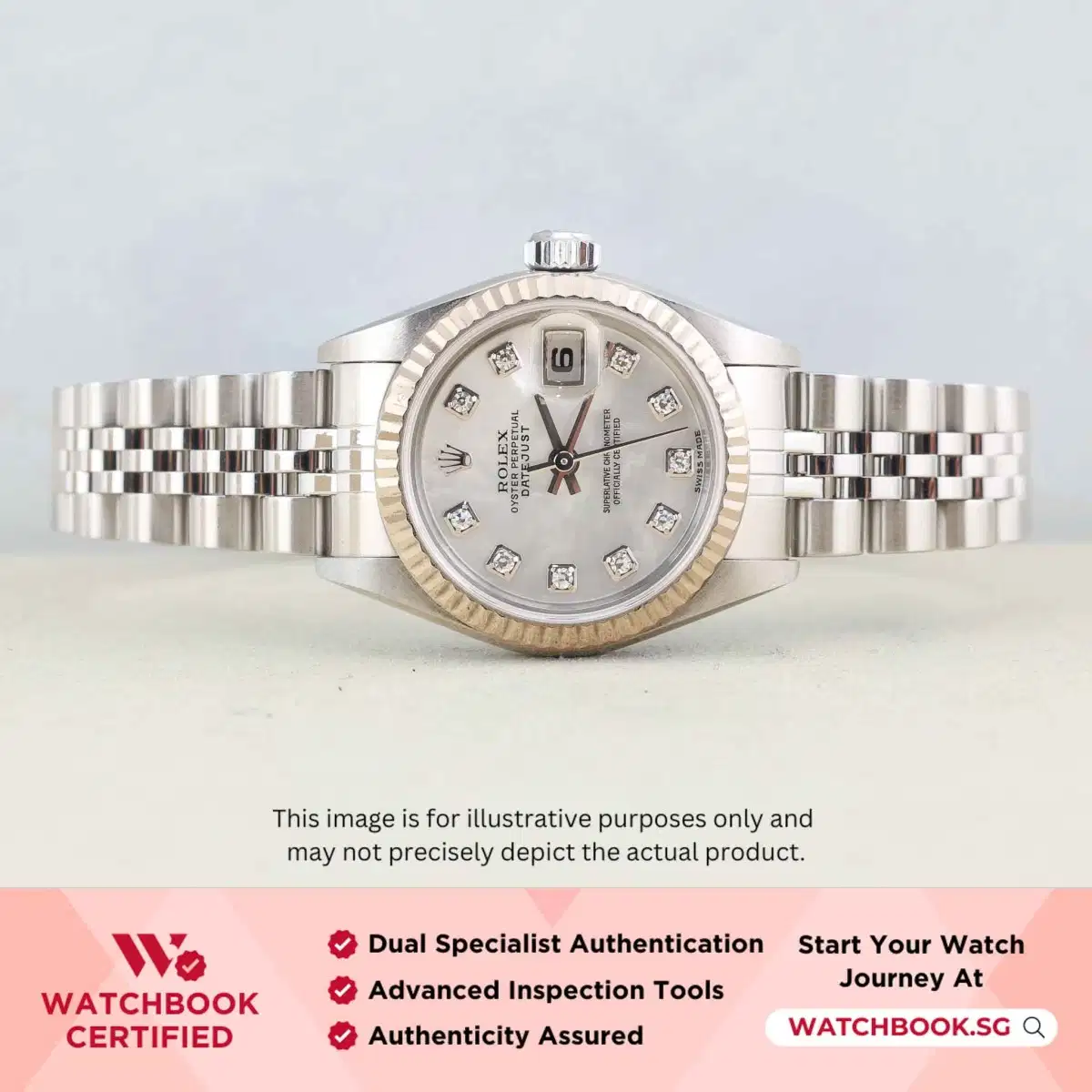 Rolex Datejust 79174 Mother of Pearl MOP w 10 Point Diamonds Jubilee thumbnail
