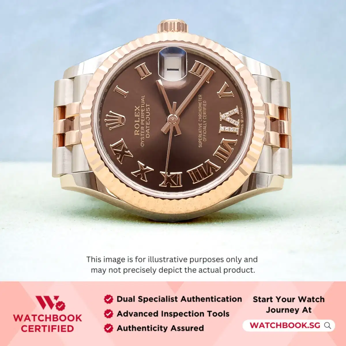 Rolex Datejust 278271 Chocolate w Roman VI Diamonds Jubilee