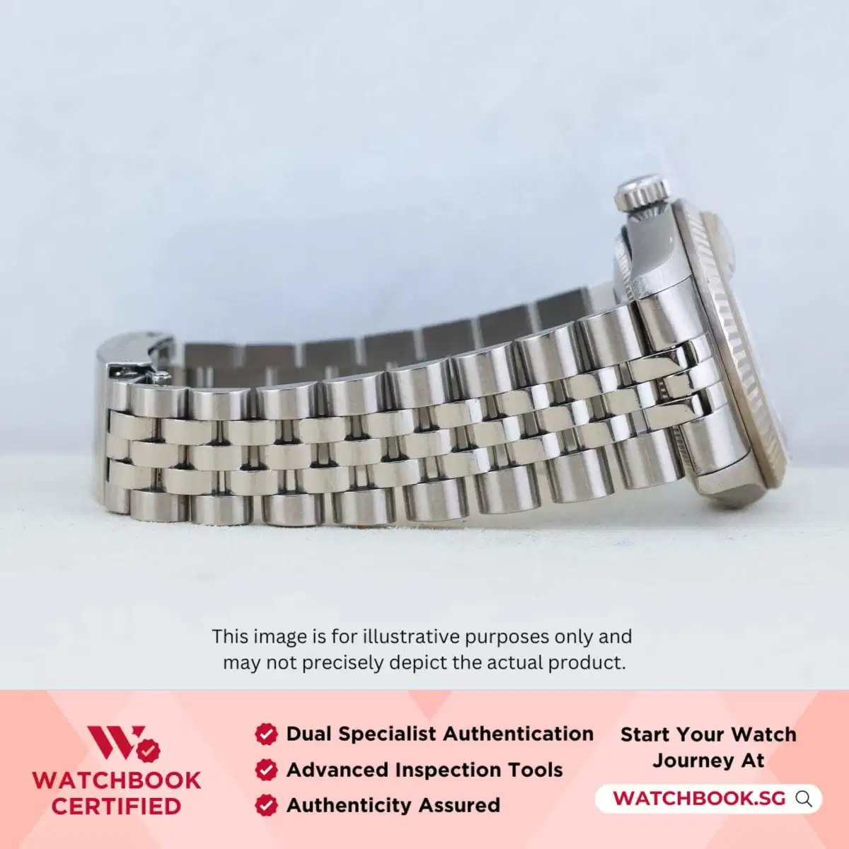 Rolex Datejust 68274 White Computer With Silver Arabic Jubilee thumbnail