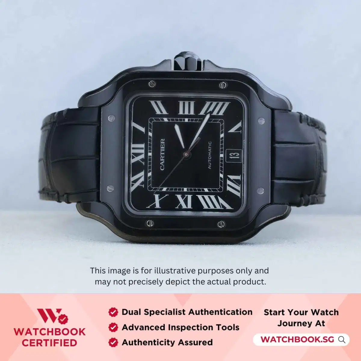 Cartier Santos Large Model WSSA0039 Black