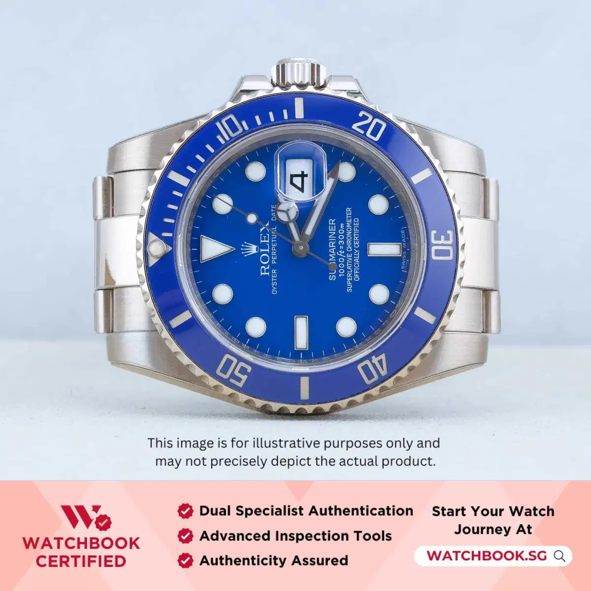 Rolex Submariner Smurf 116619LB Blue Oyster