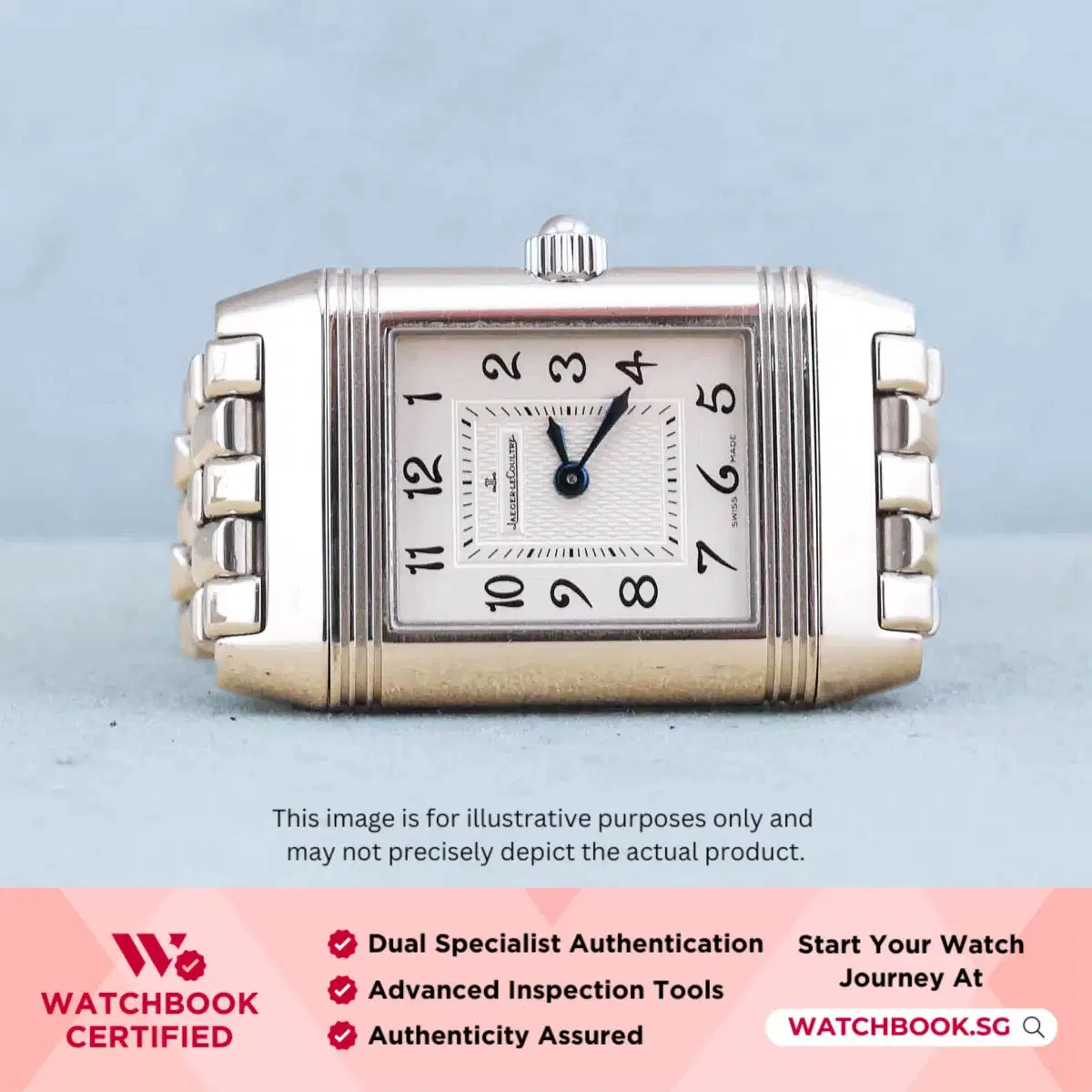 Jaeger LeCoultre JLC Reverso Duetto Q2668110 White w Arabic Numerals