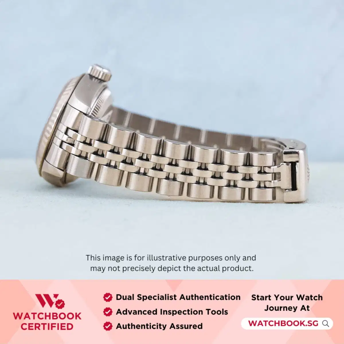 Rolex Datejust 69174 Silver 10 Point Diamond Bracelet thumbnail