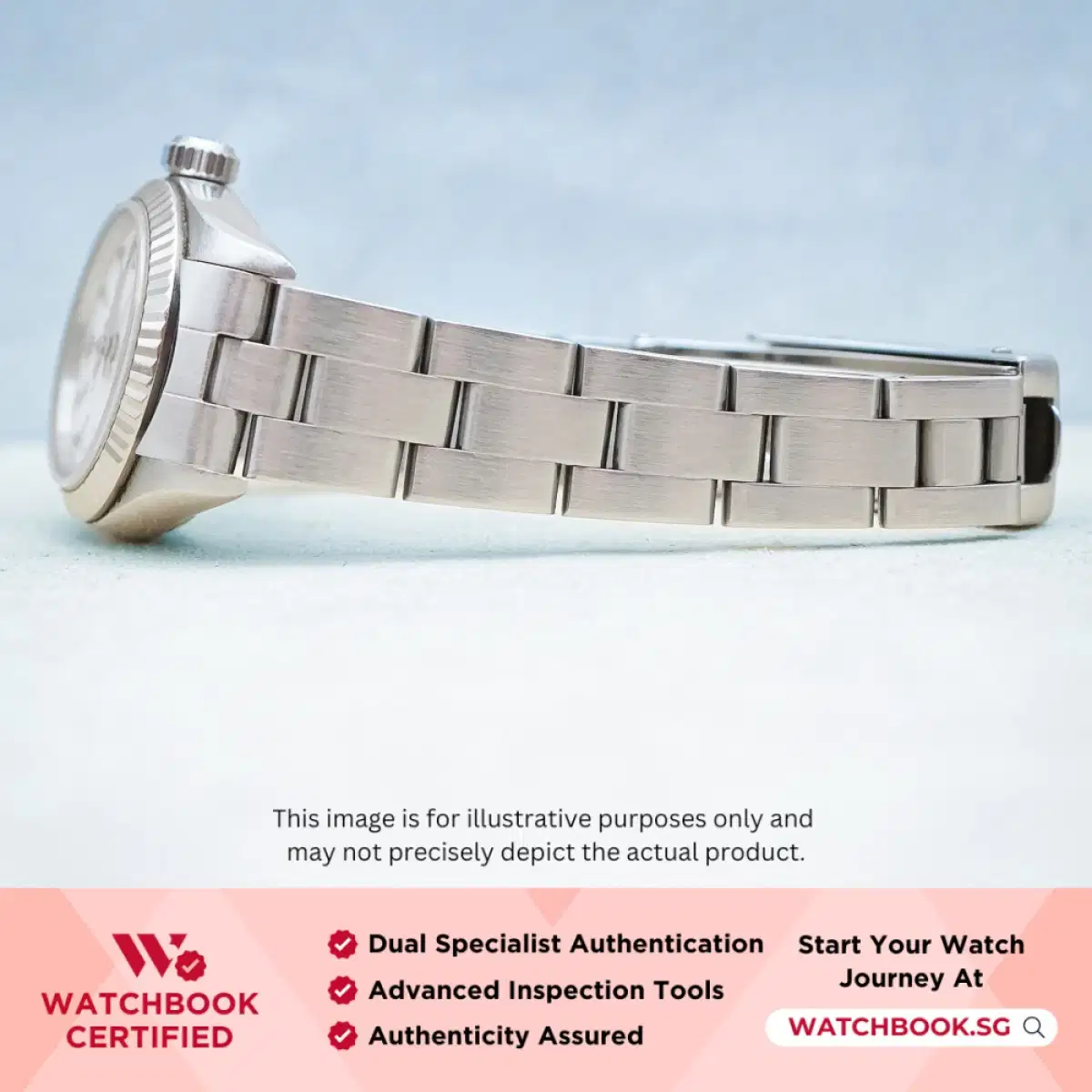 Rolex Oyster Perpetual 67194 White Roman Oyster thumbnail