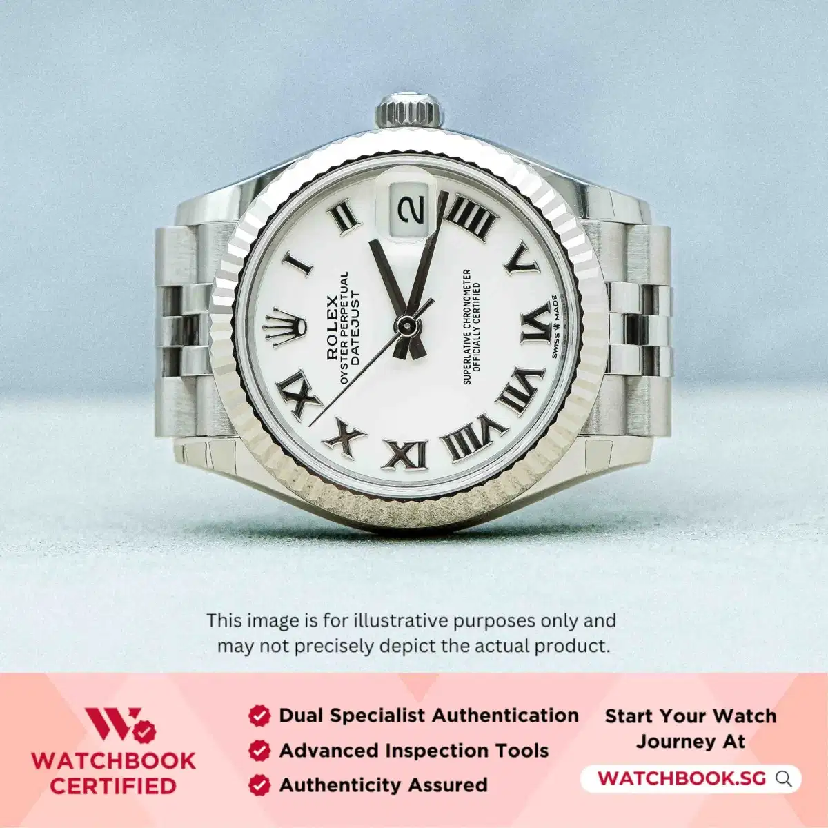 Rolex Datejust 278274 White Roman Jubilee