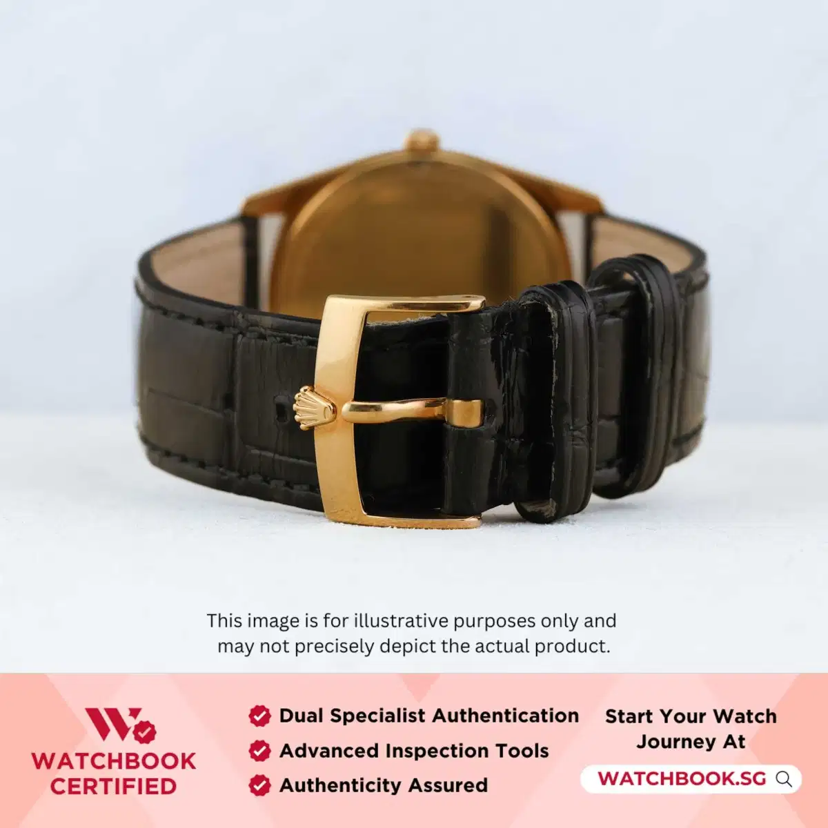 Rolex Cellini 4233 Black Numeral Leather thumbnail