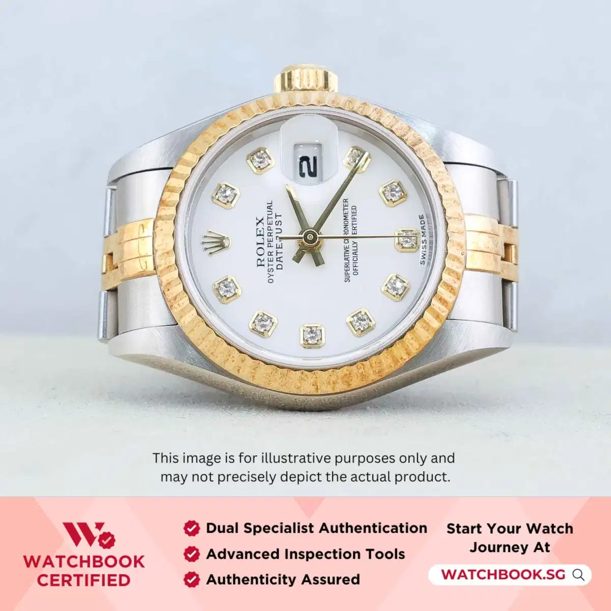Rolex Datejust 79173 White w 10 Point Big Diamonds Jubilee thumbnail