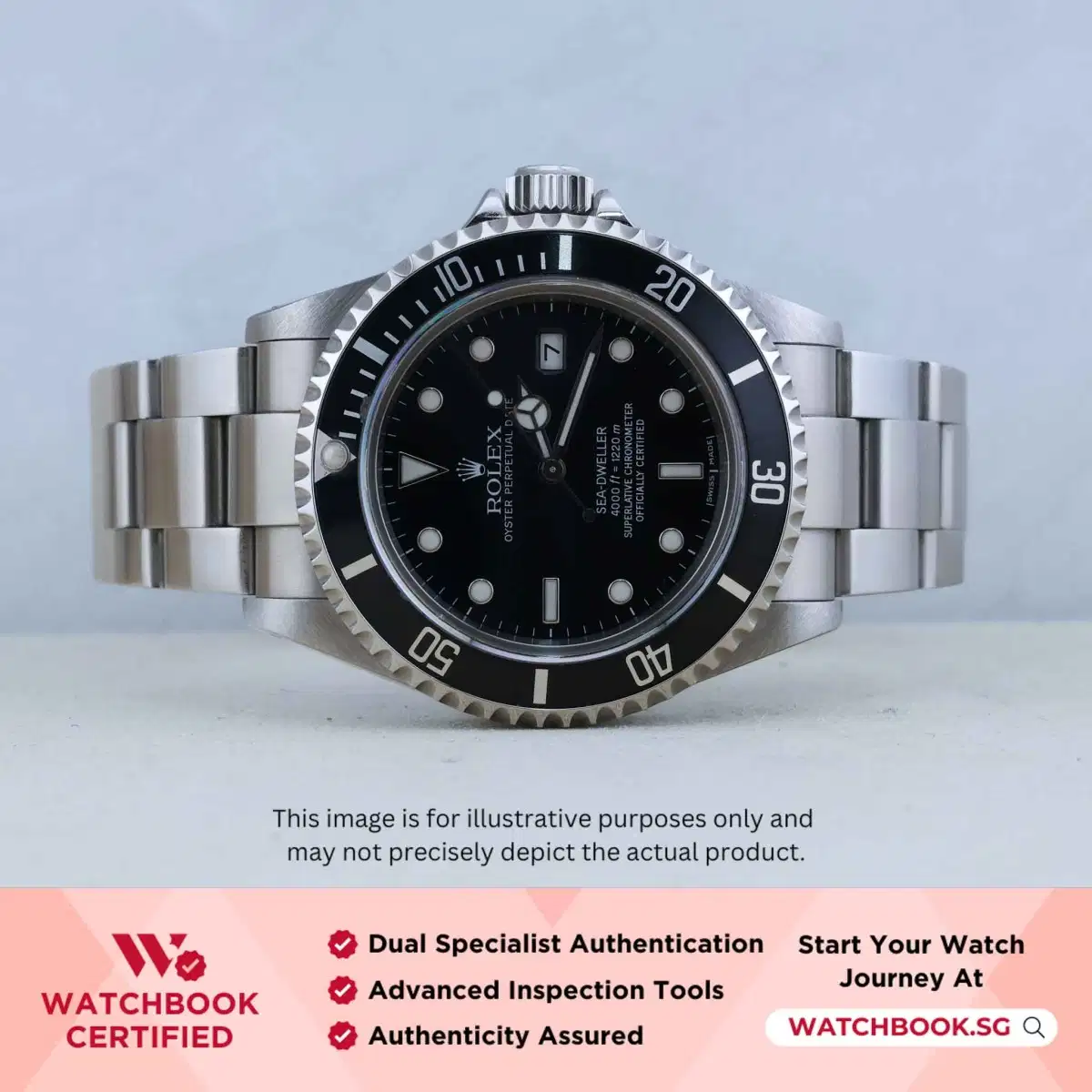 Rolex Sea Dweller 16600 Black Bracelet thumbnail