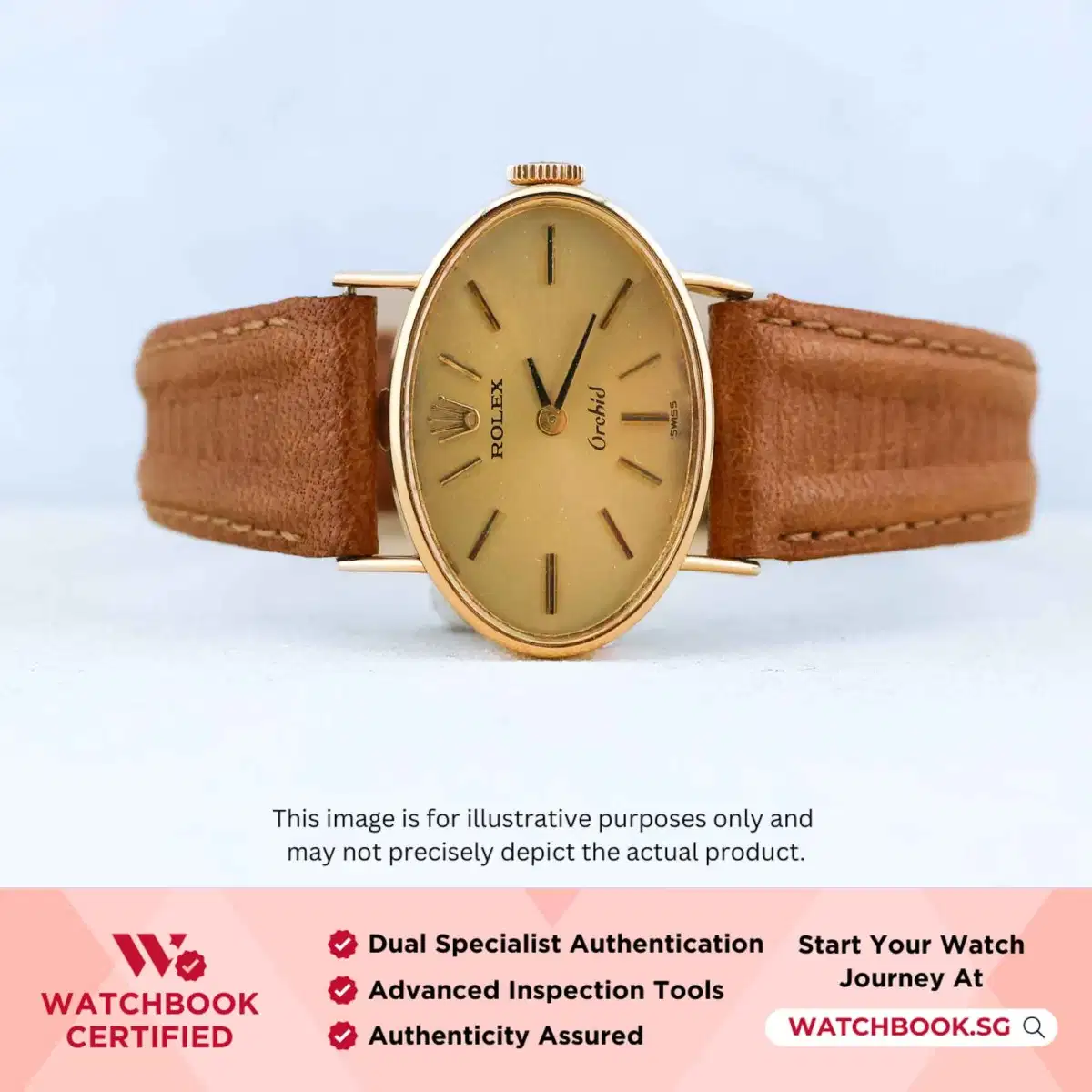 Rolex Orchid 2674 Champagne Index Leather thumbnail