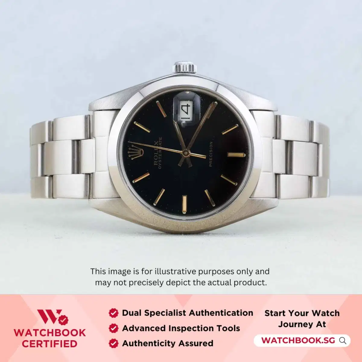 Rolex Oysterdate Precision 6694 Black Oyster thumbnail