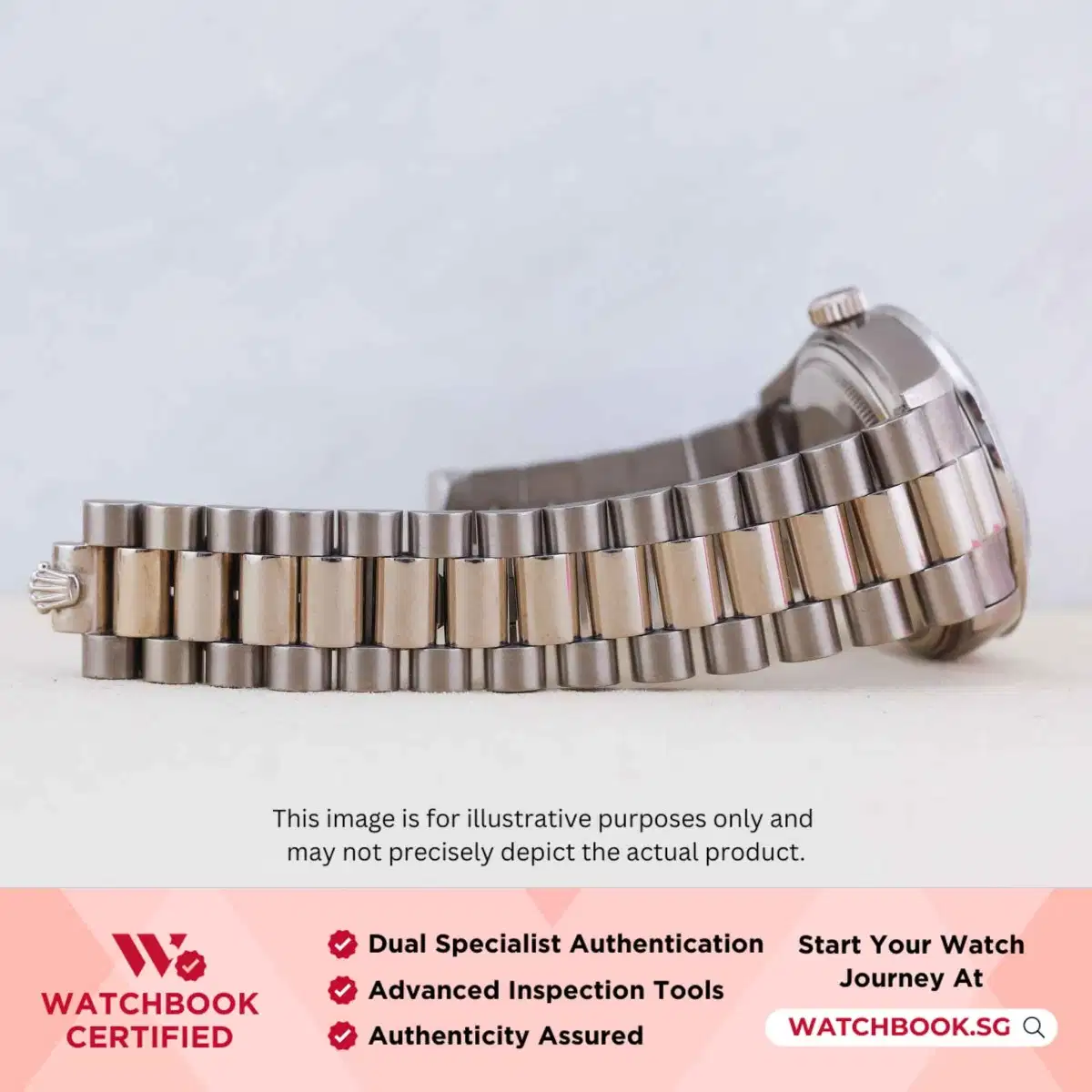 Rolex Daydate 18049 Silver w 8 Point and 2 Baguette Diamond President thumbnail