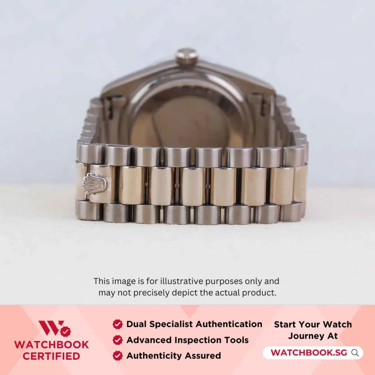 Rolex Daydate 18049 Silver w 8 Point and 2 Baguette Diamond President thumbnail