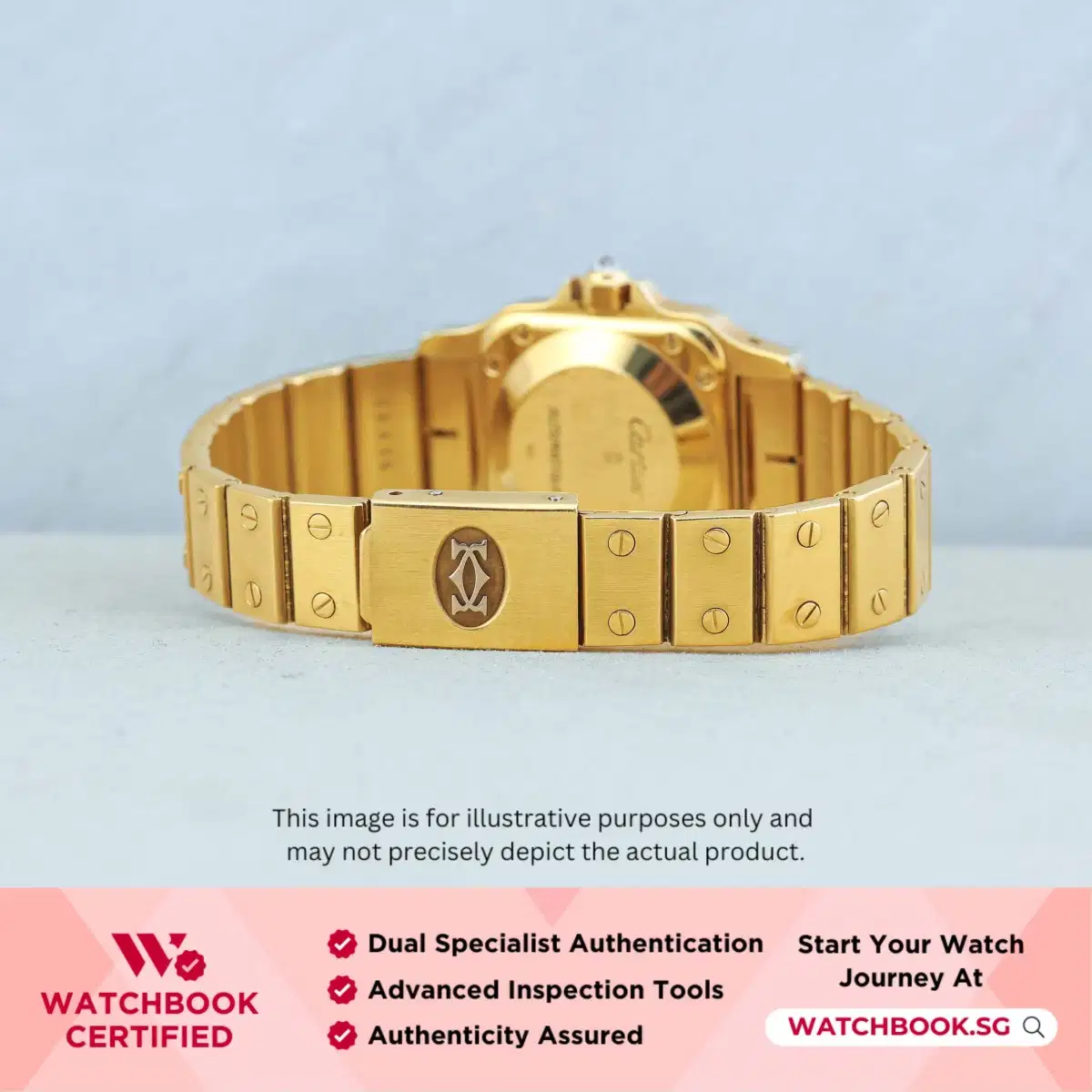 Cartier Santos Carree 2960 Matte White w 12 Point Diamonds thumbnail