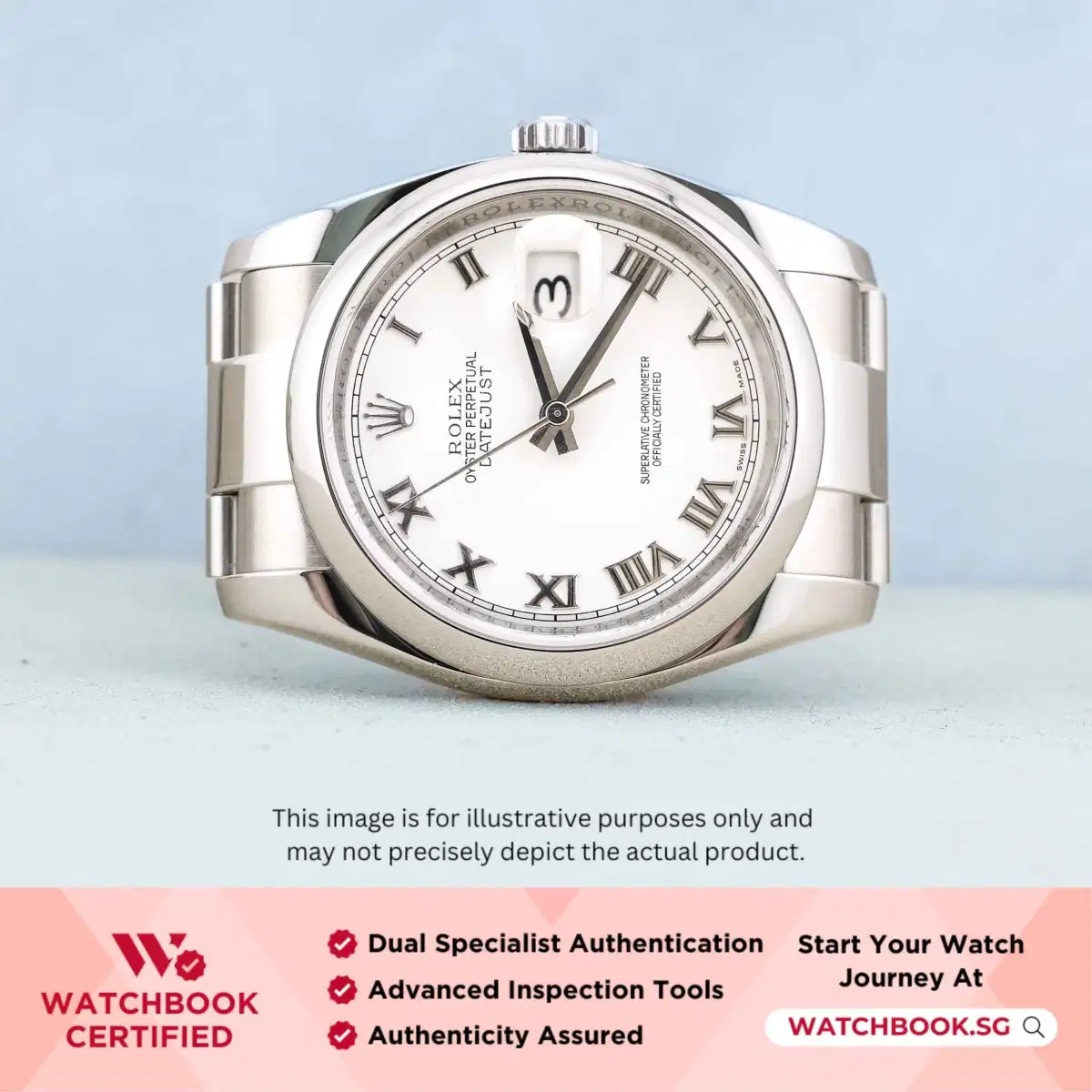 Rolex Datejust 116200 White Roman Oyster