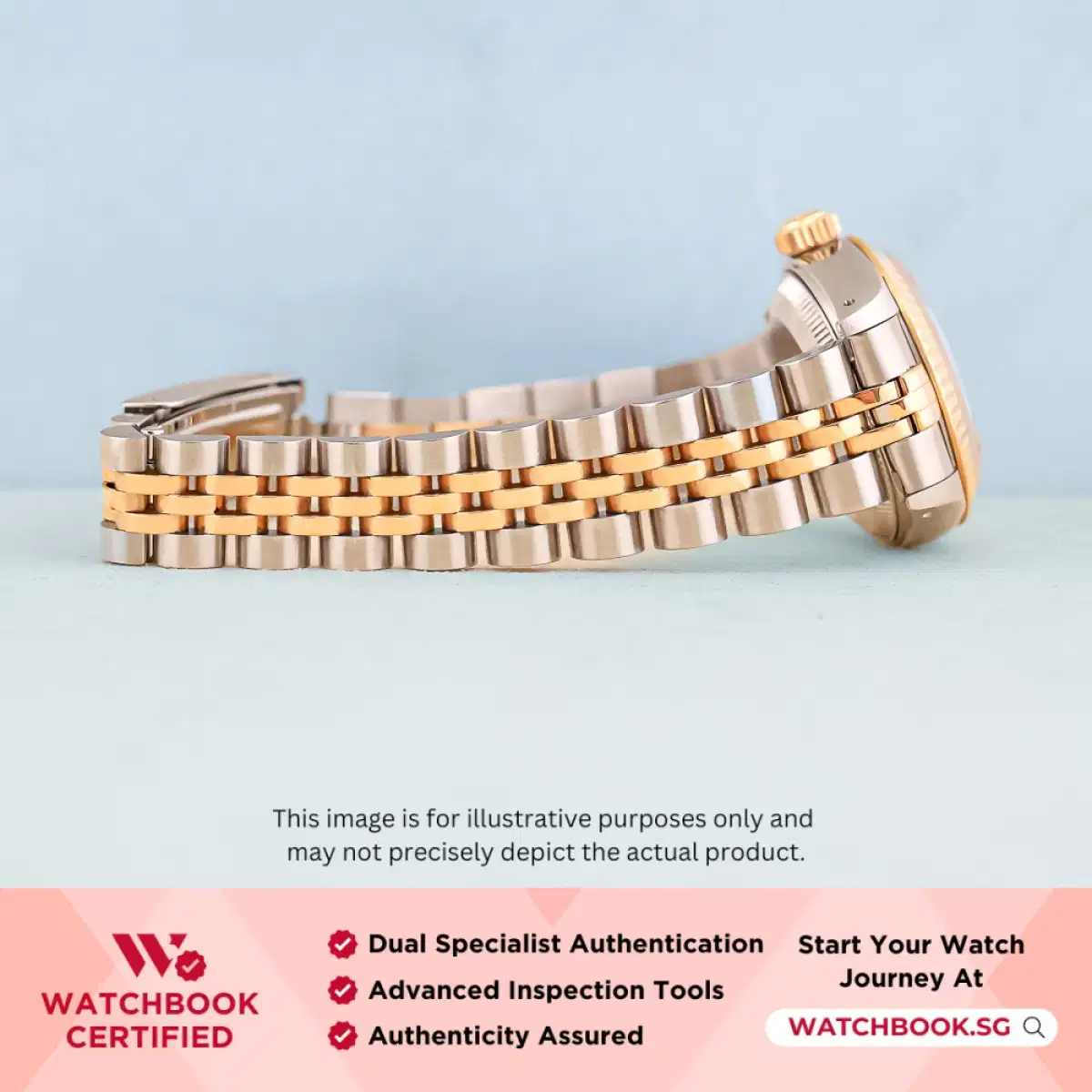 Rolex Datejust 69173 White Computer w Golden Arabic Jubilee thumbnail