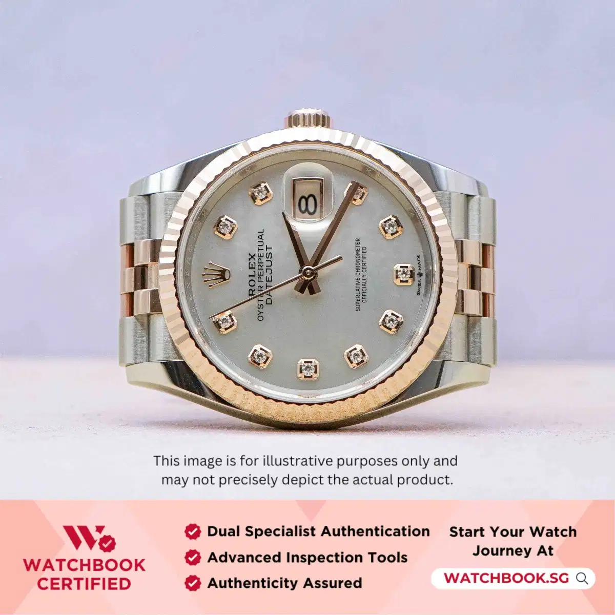 Rolex Datejust 126231 Mother of Pearl MOP w 10 Point Diamonds Jubilee
