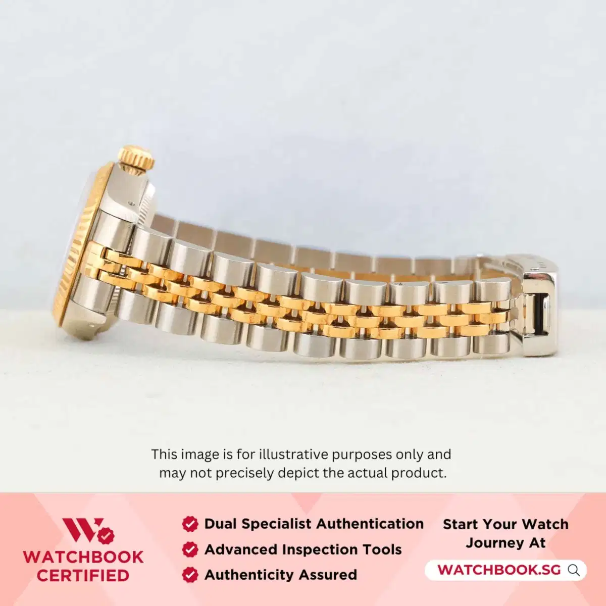 Rolex Datejust 69173 White w Golden Roman Jubilee thumbnail