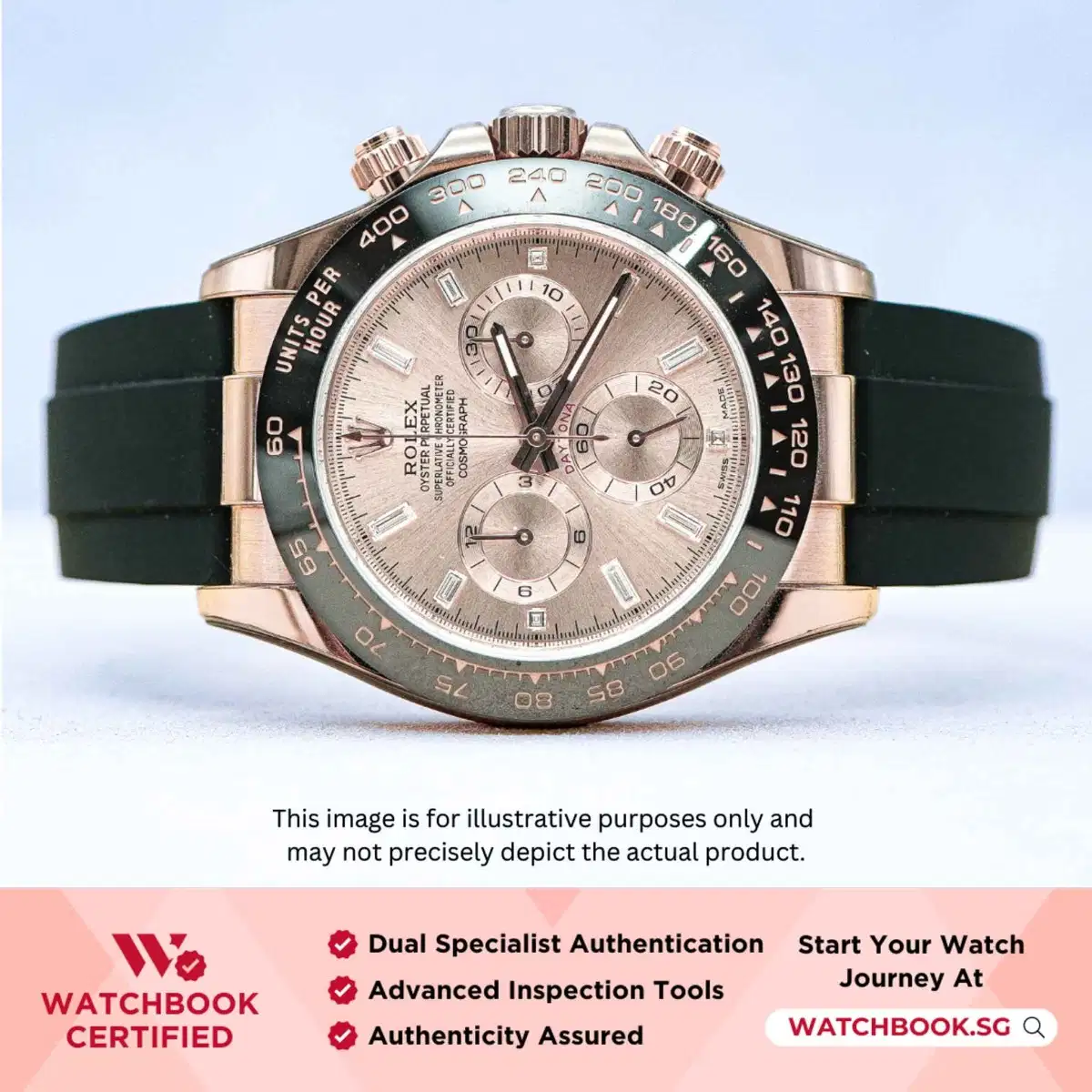 Rolex Daytona 116515LN Sundust w Baguette Diamonds Oysterflex