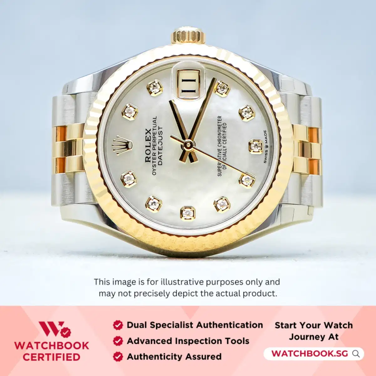 Rolex Datejust 278273 Mother of Pearl MOP w 10 Point Diamonds Jubilee