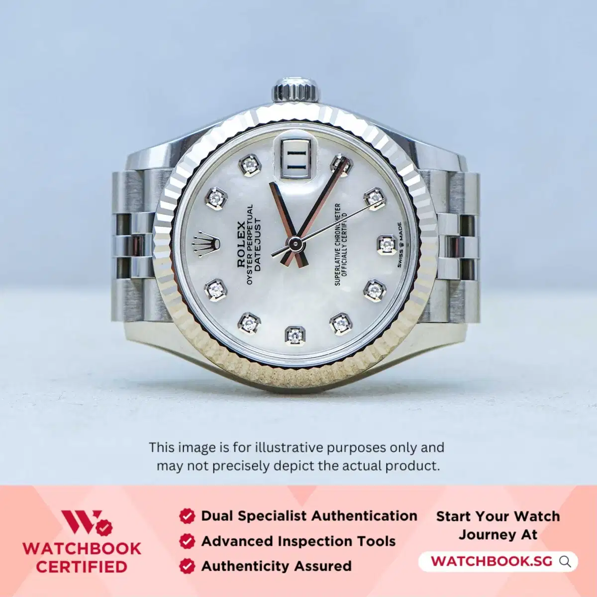 Rolex Datejust 278274 Mother of Pearl MOP w 10 Point Diamonds Jubilee