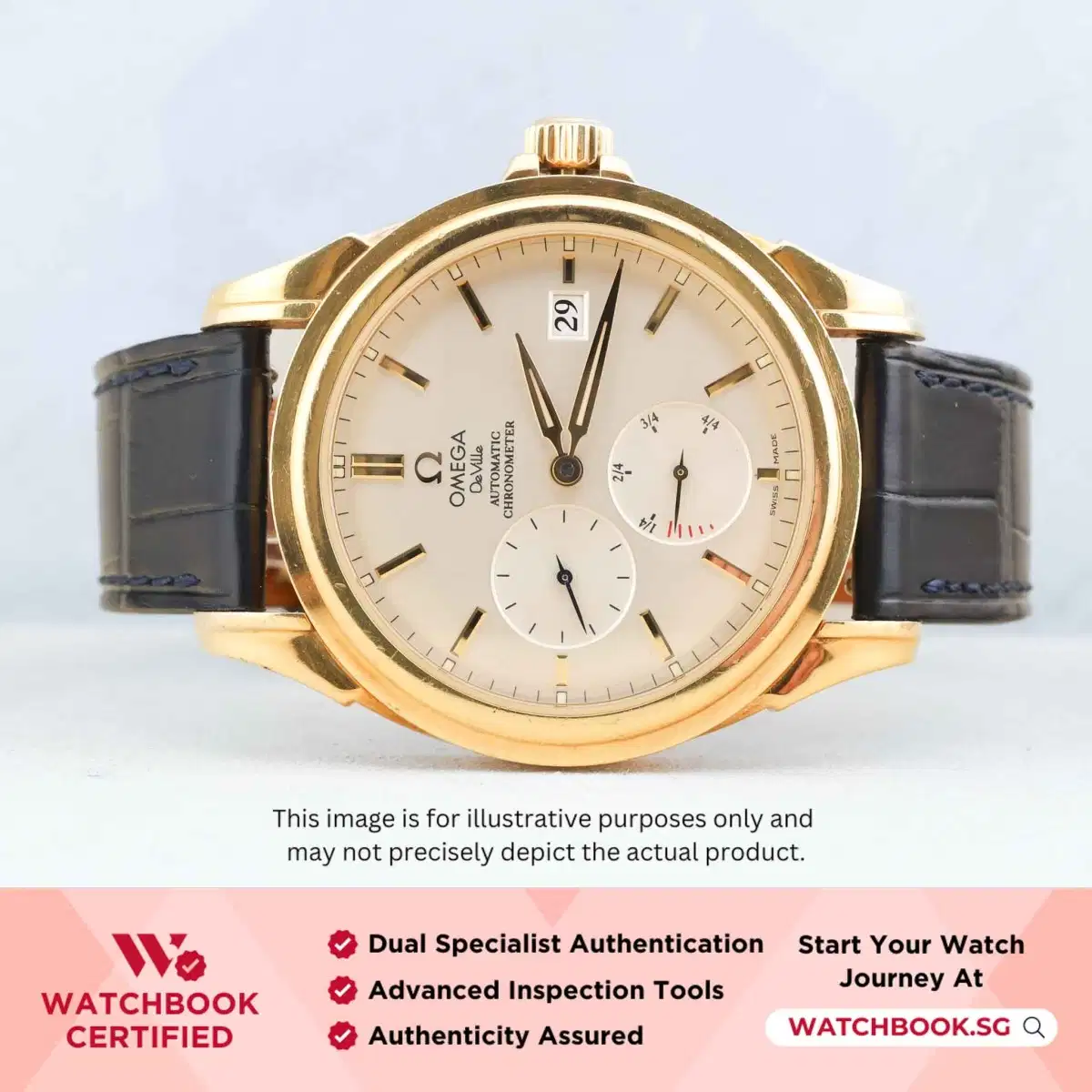 Omega De Ville 4632.30.31 White w Gold Index