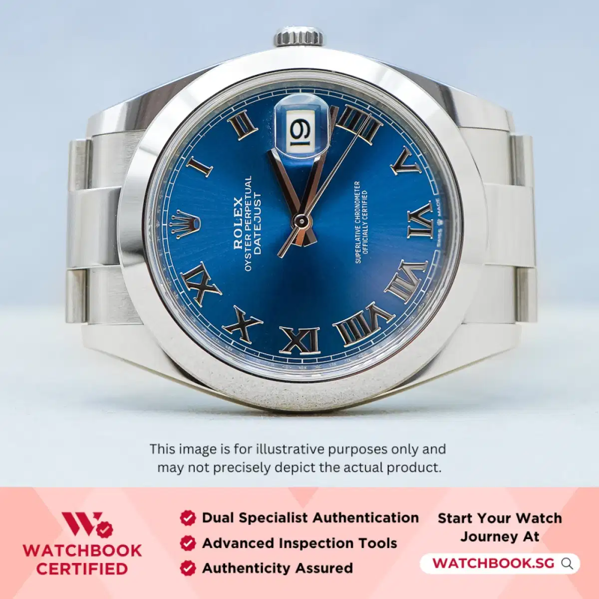 Rolex Datejust 126300 Azzurro Blue Roman Oyster
