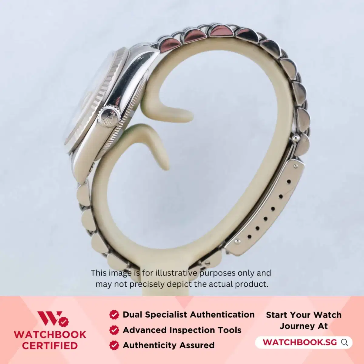 Rolex Datejust 68274 White Computer With Silver Arabic Jubilee thumbnail