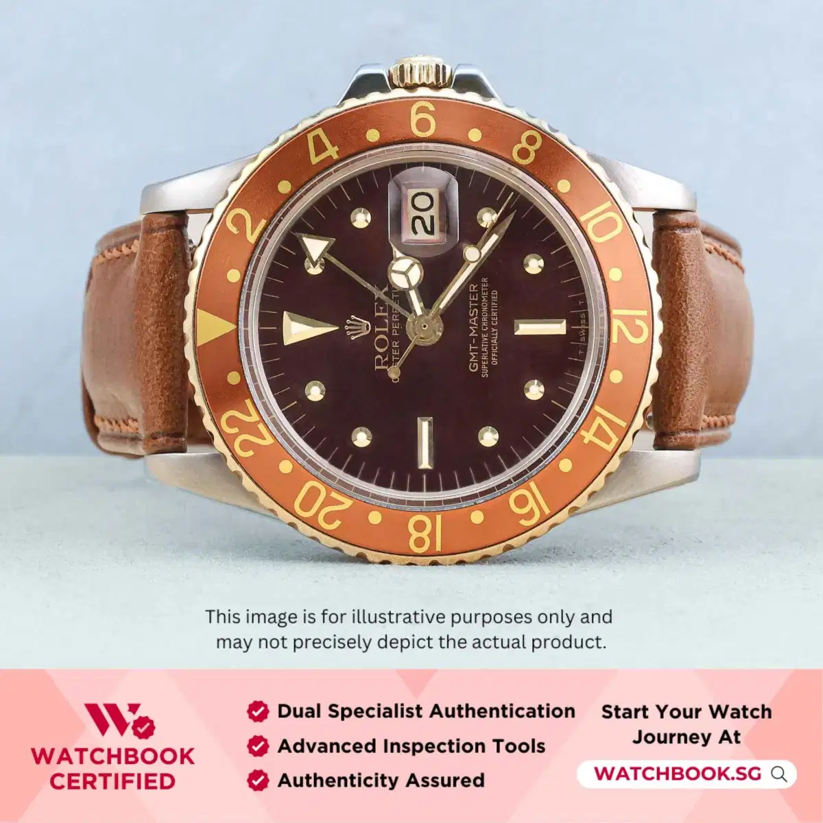 Rolex GMT-Master 1675/3 Nipple Brown Leather thumbnail