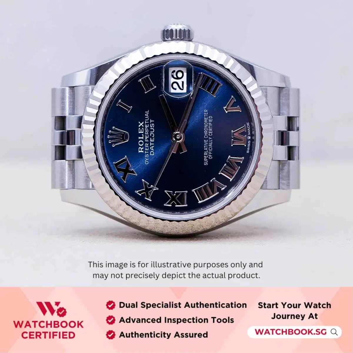Rolex Datejust 278274 Blue w Roman Jubilee