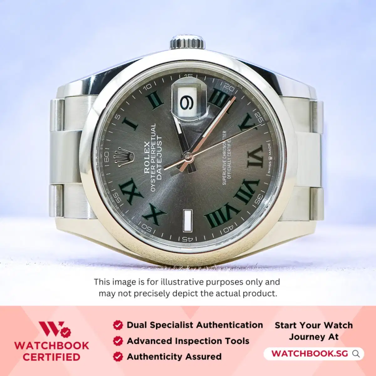 Rolex Datejust 126200 Wimbledon Oyster