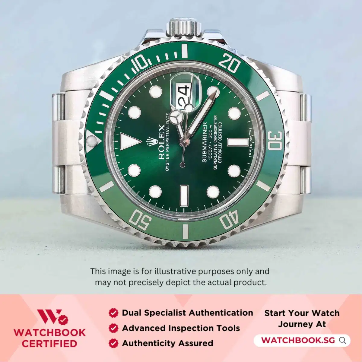 Rolex Submariner Hulk Mark 1 116610LV Green Oyster