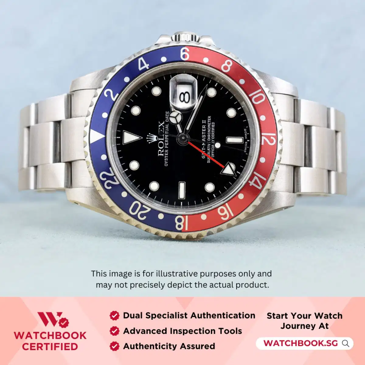 Rolex GMT Master II Pepsi 16710 Black Oyster thumbnail