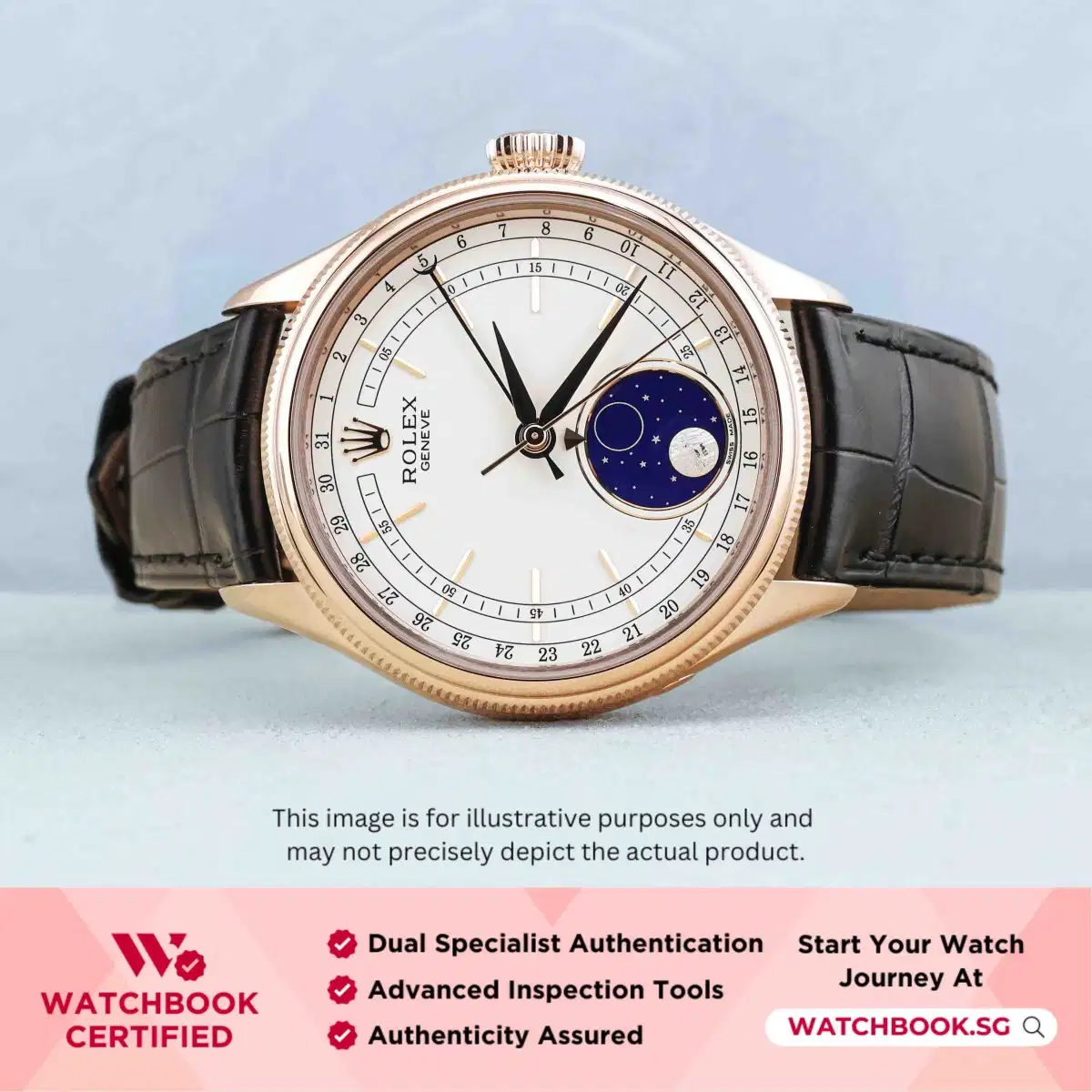 Rolex Cellini 50535 White Leather