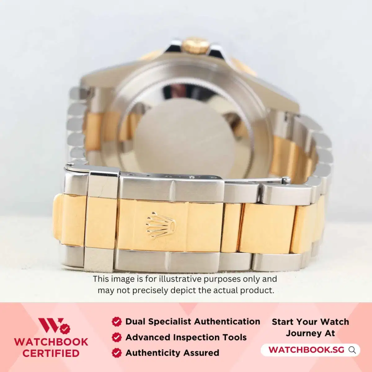 Rolex GMT Master II 16713 Grey w Serti Diamonds & Ruby Oyster thumbnail