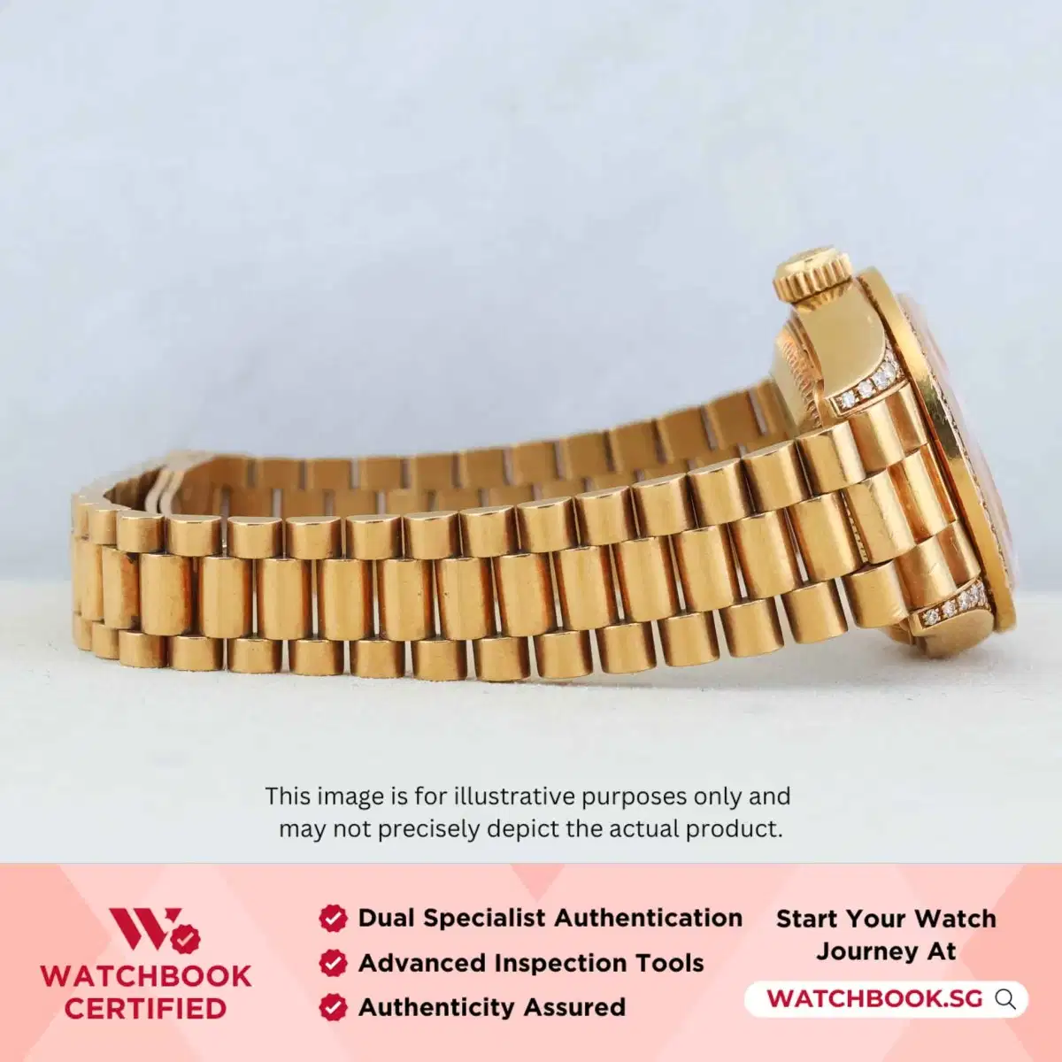 Rolex Datejust 69158 Gold w Myriad Diamond President thumbnail