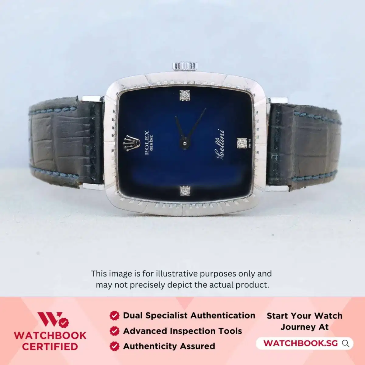 Rolex Cellini 4087 Degrade Blue Leather
