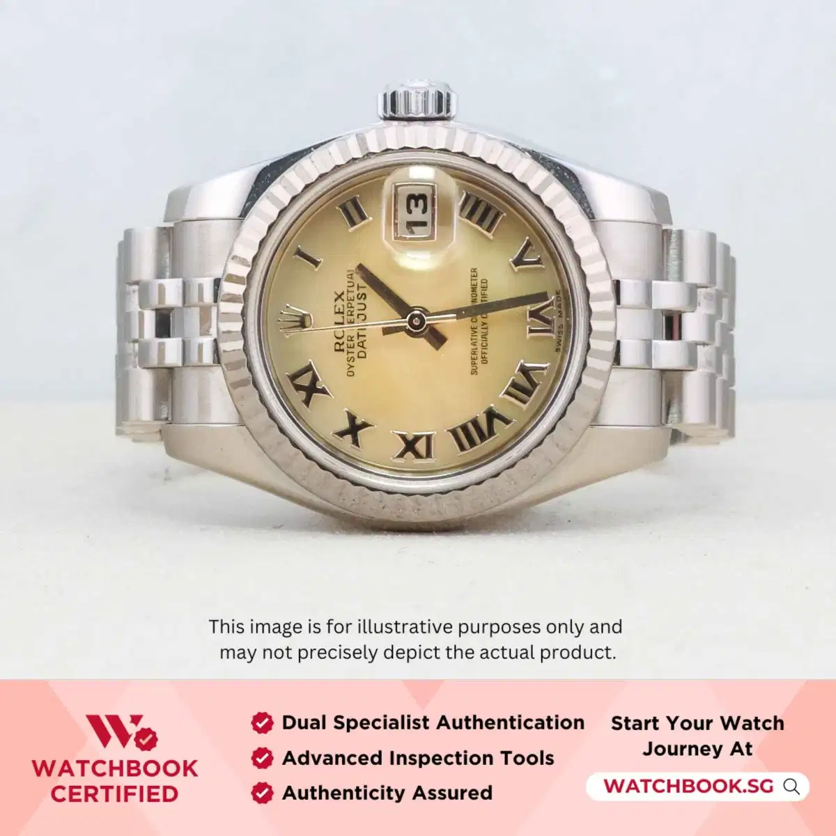 Rolex Datejust 179174 Yellow MOP Roman Jubilee thumbnail