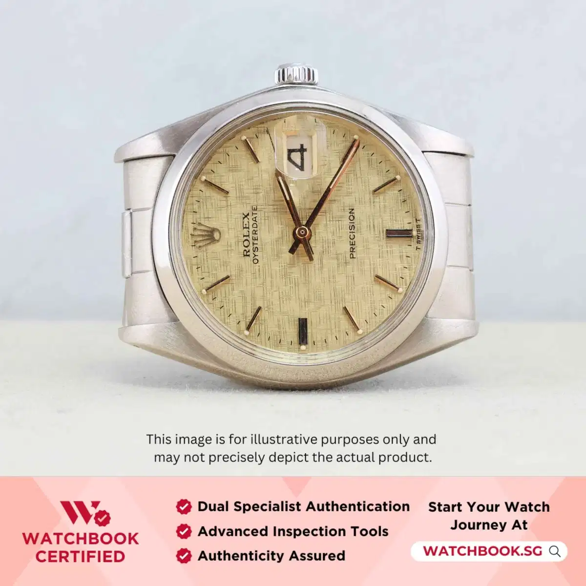 Rolex Oysterdate Precision 6694 Champagne Linen Oyster thumbnail