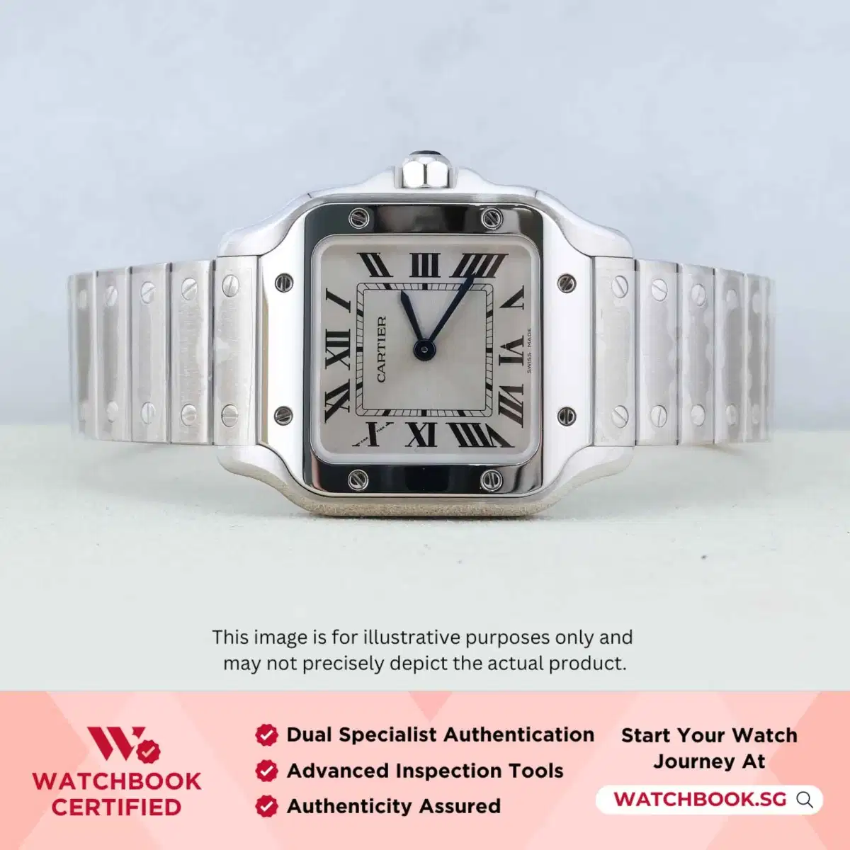 Cartier Santos WSSA0082 Silver Sunray