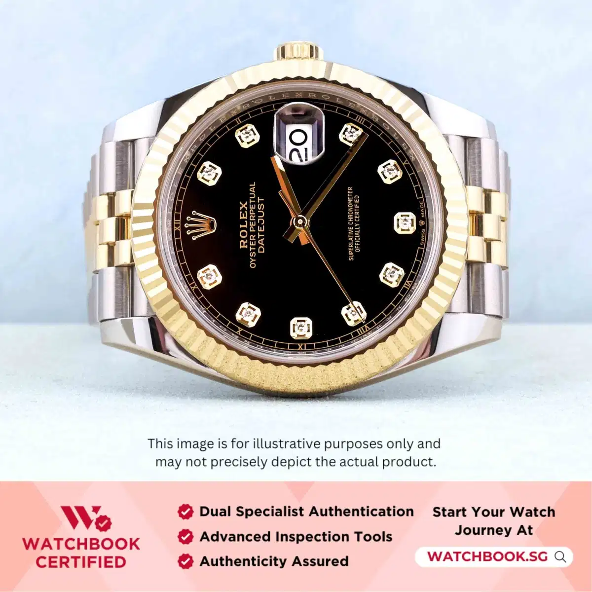 Rolex Datejust 126333 Black w 10 Point Diamonds Jubilee