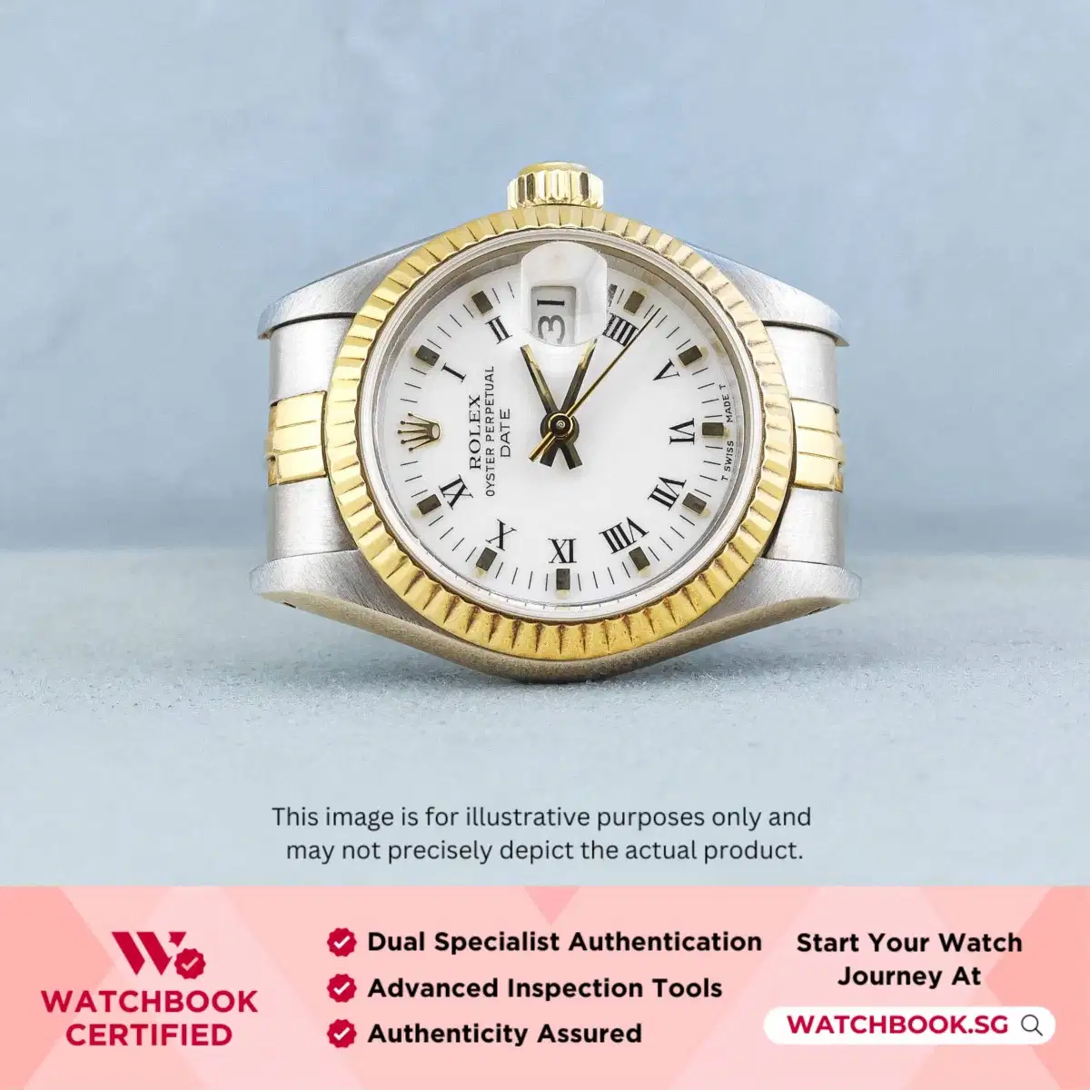 Rolex Datejust 69173 White Roman Jubilee thumbnail