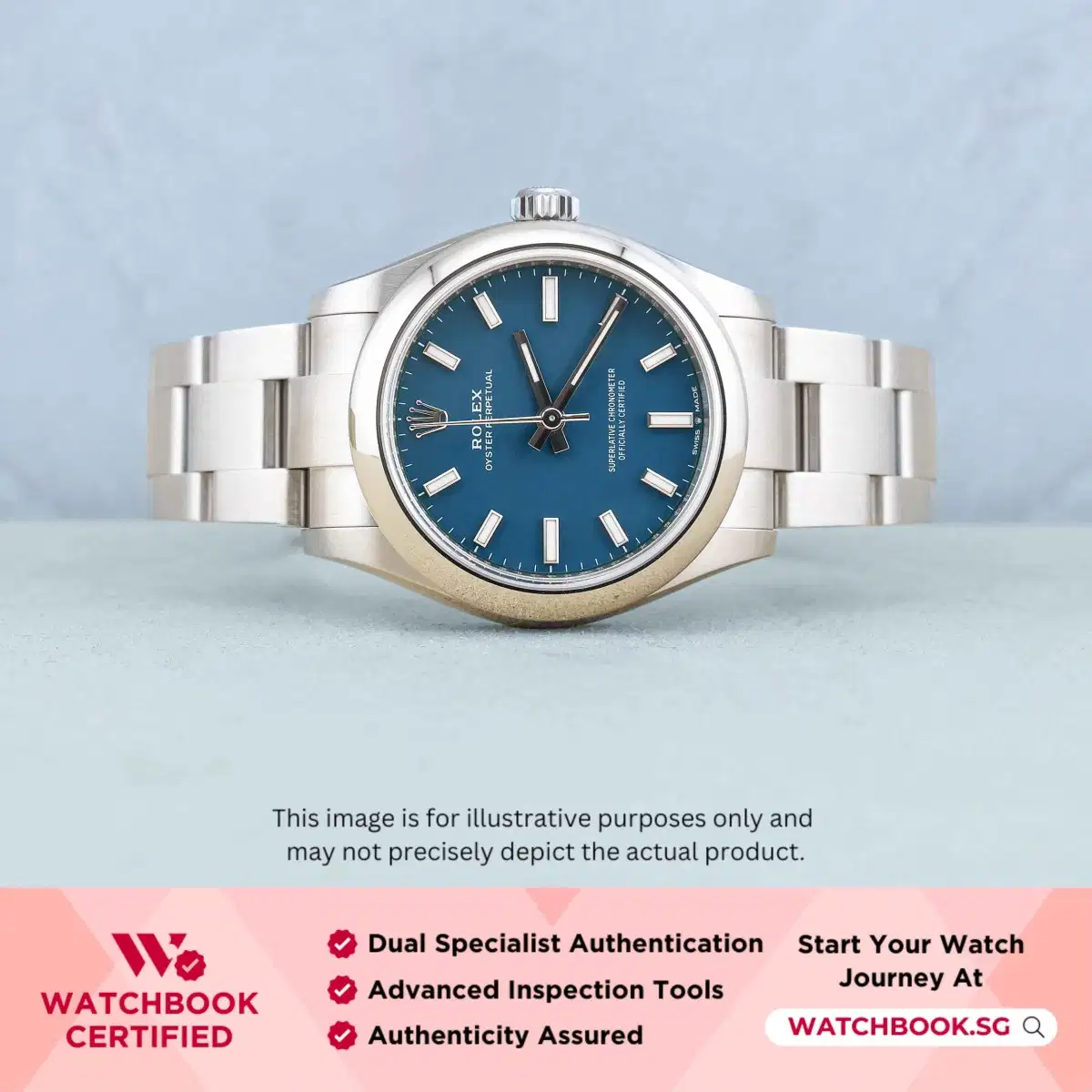 Rolex Oyster Perpetual 277200 Med Blue Oyster